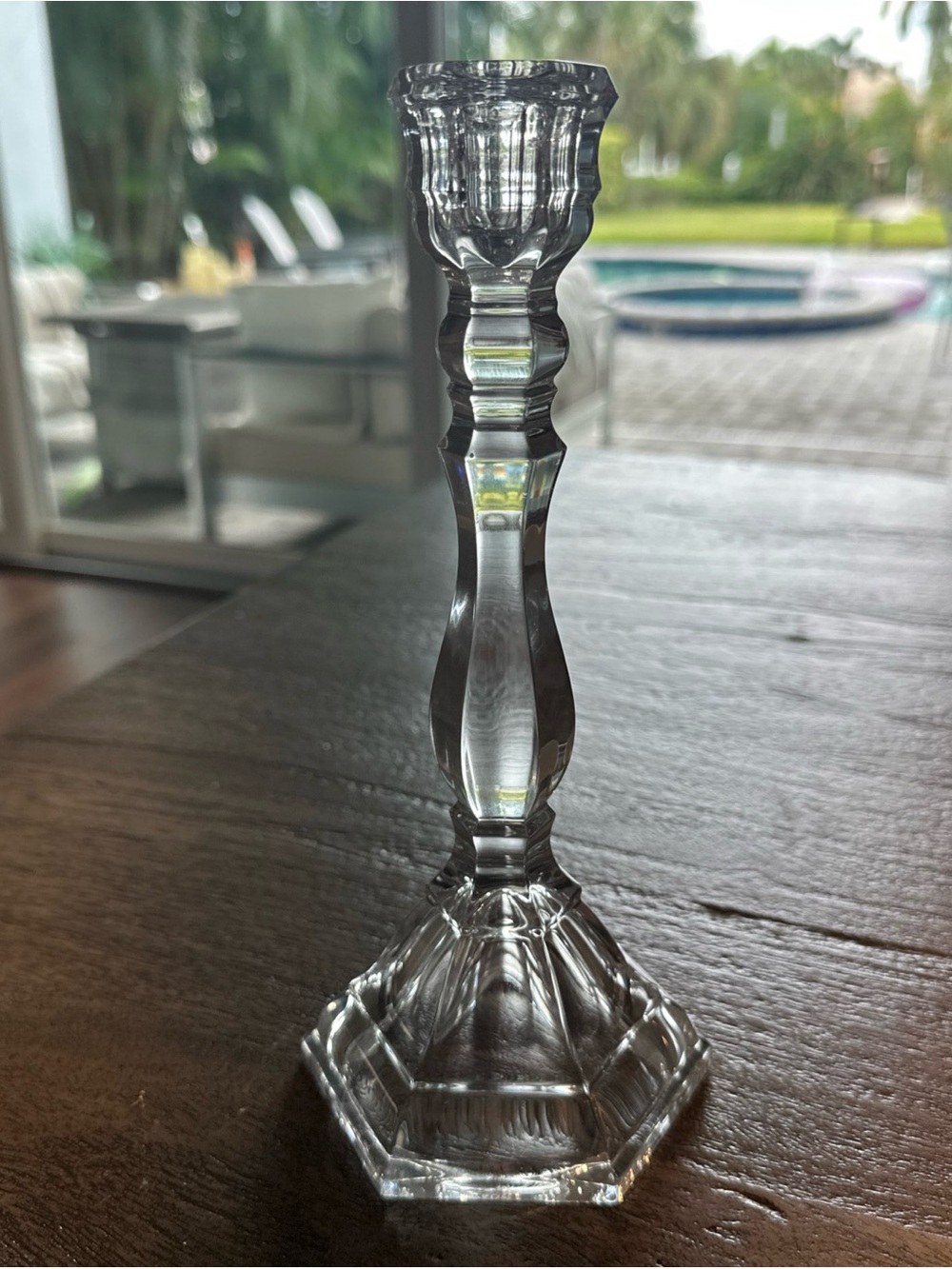 Vintage Tiffany & Co. Hampton 9” crystal candlestick